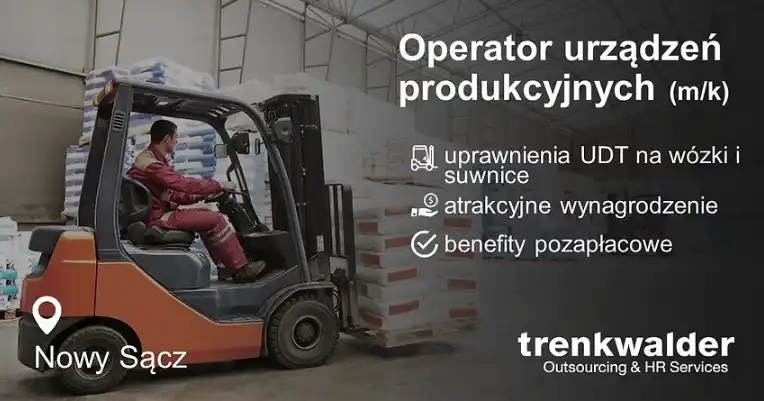 Szukamy Operatorów Urządzeń Produkcyjnych