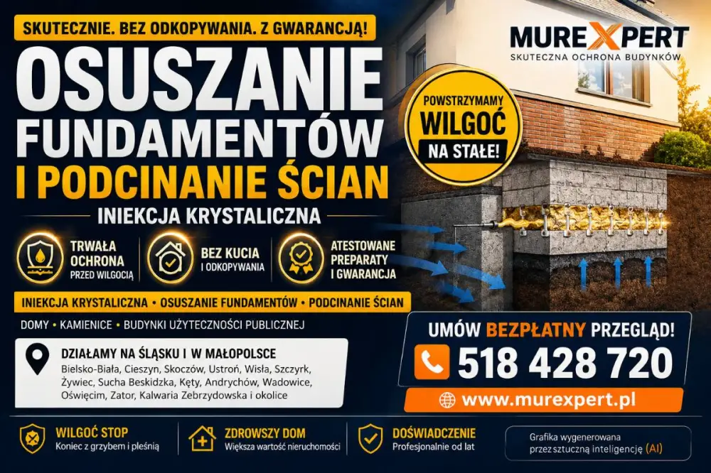 Iniekcja Krystaliczna, Osuszanie Fundamentów I Podcinanie Ścian - Skutecznie Śląsk/Małopolska