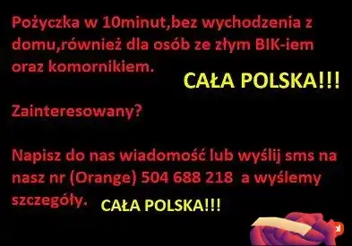 Pożyczka Bez Bik Kredyt Z Komornikiem Cała Polska