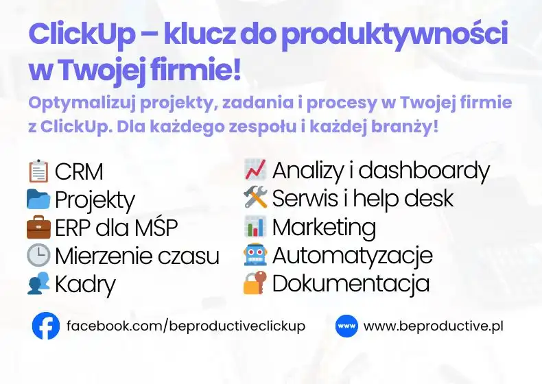 Konsultant Clickup Wdrożenie Crm I Zarządzanie Projektami